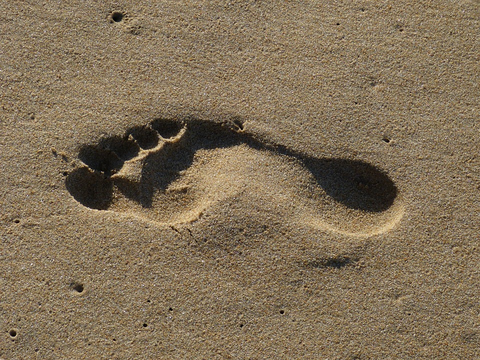 pierced feet of  jesus