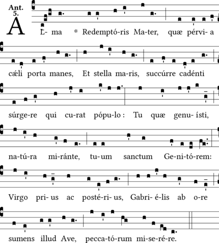 alma redemptoris mater in latin