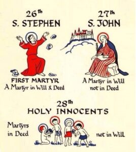 The Octave Triduum – Celebrating the Martyrs of Christmas