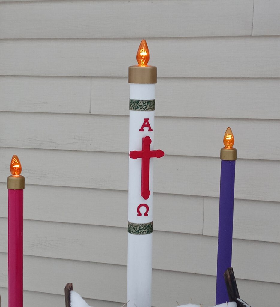 outdoor christmas candles